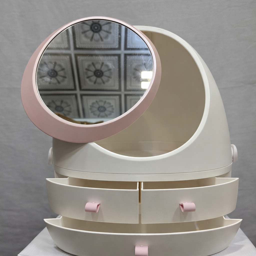 Elegant Vanity Organizer with Mirror