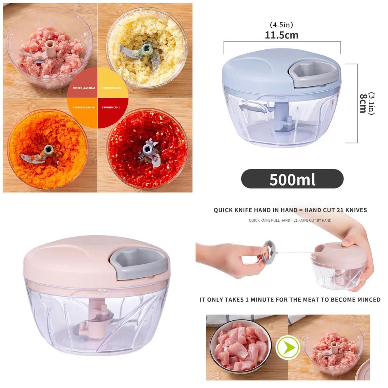 QuickPull Mini Food Chopper – 500ml
