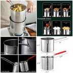 MultiChef Stainless Steel Fry Pot with Strainer
