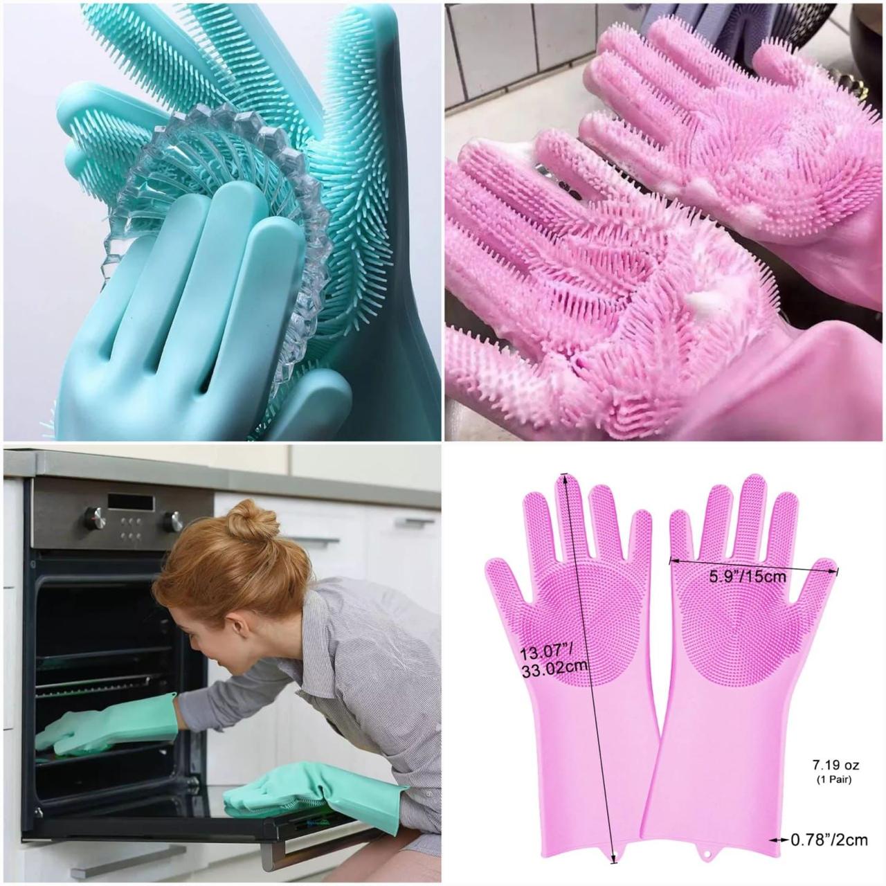 Purple ScrubEase Silicone Gloves