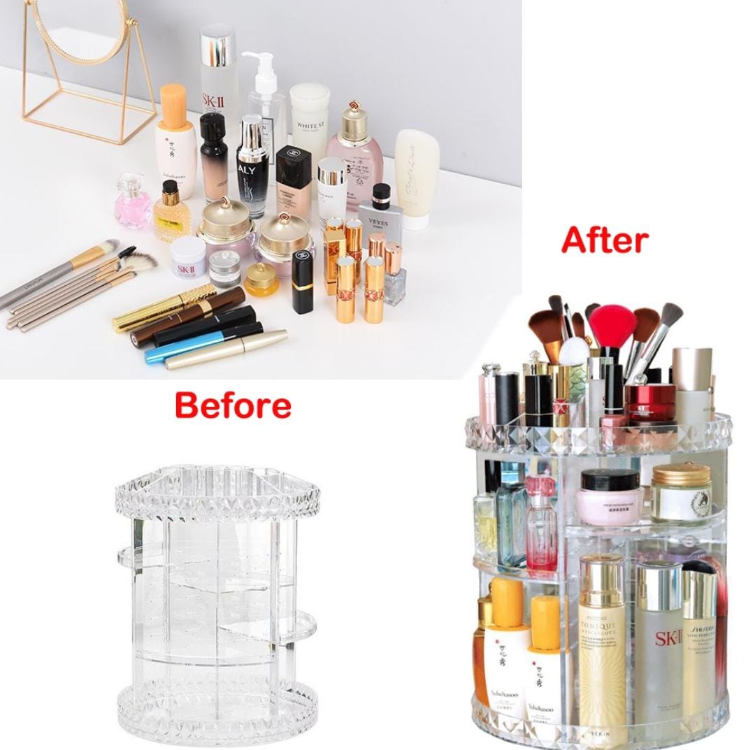 Cosmetics Makeup Organizer 3D Rotating 360
