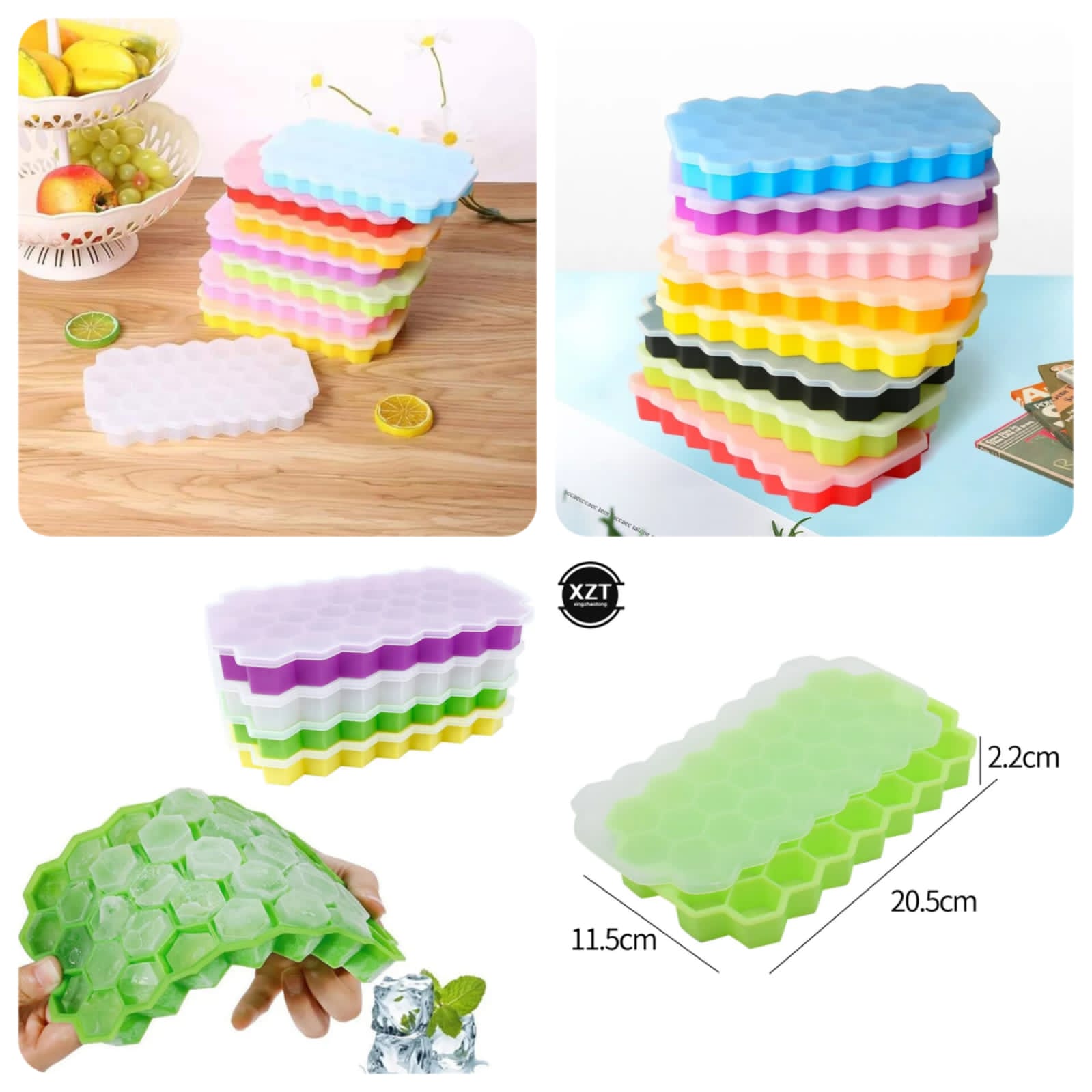 Silicone Ice Cube Tray – Multi‑Color