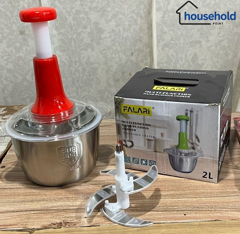 FALARI Multi‑Function Hand‑Push Chopper – 2L