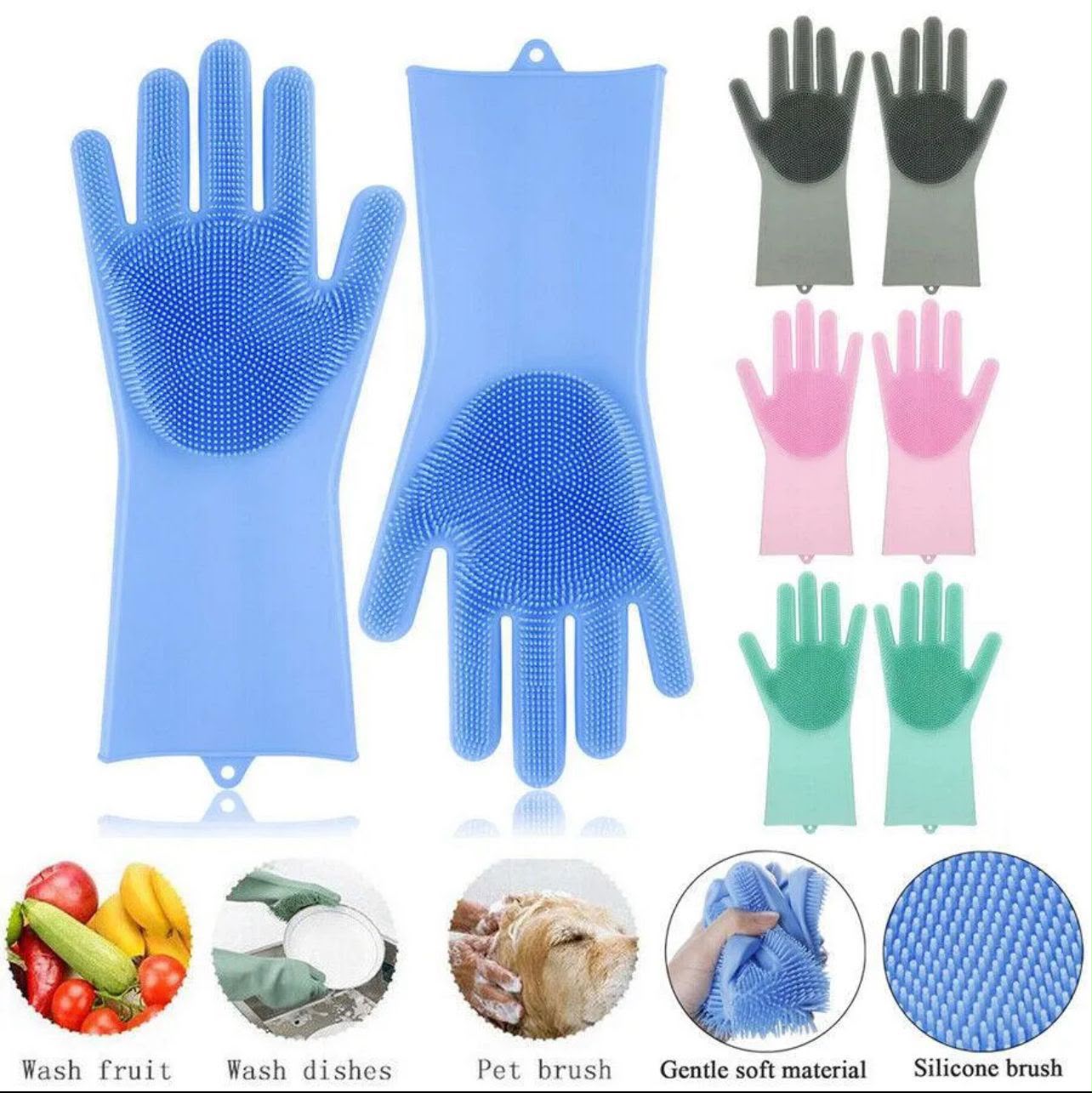 Purple ScrubEase Silicone Gloves