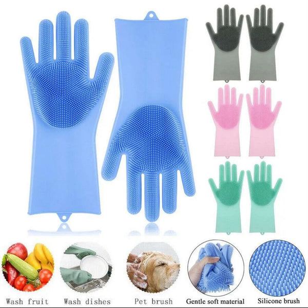 Purple ScrubEase Silicone Gloves
