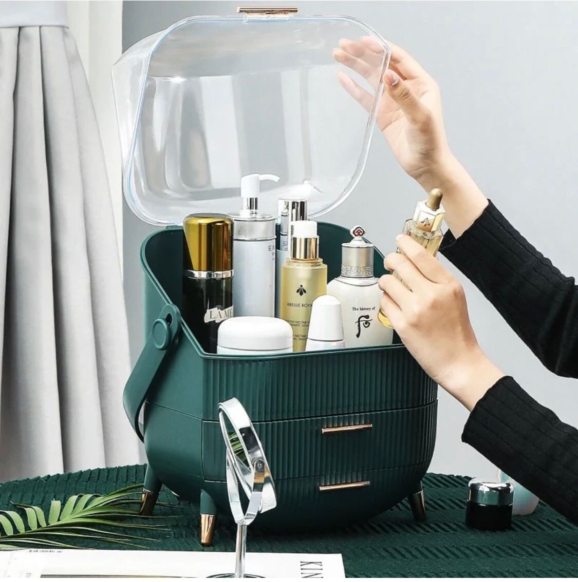 Pink Dome Dust‑Proof Organizer
