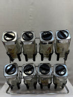 8‑Jar Spice Rack Set with Rotating Lids