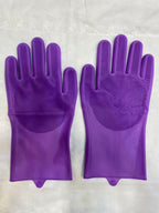 Purple ScrubEase Silicone Gloves
