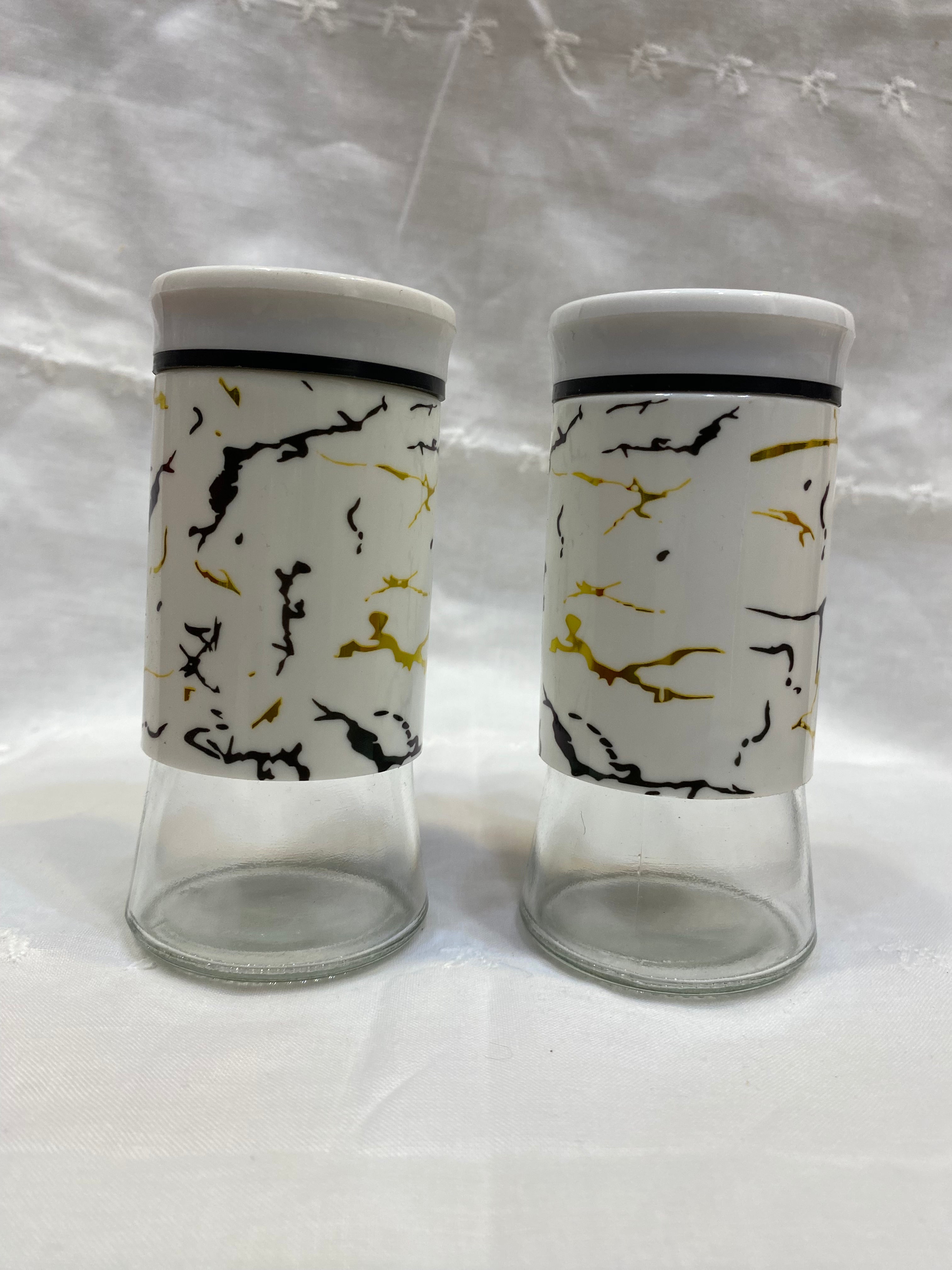 Marble Luxe Glass Containers