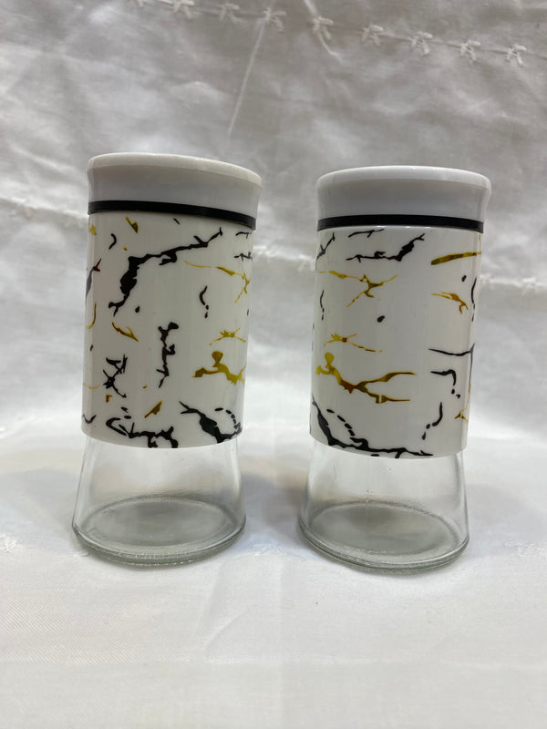 Marble Luxe Glass Containers